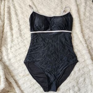 Disney Black and White One Piece Swimsuit with Sleek Design